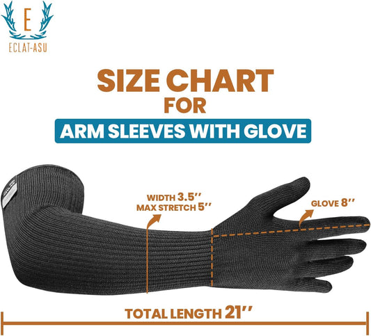 Cut Heat Bite Resistant Arm Sleeves –EN388 Certified Arm Protection Sleeve for Welding, Cooking, Cat & Dog Handling