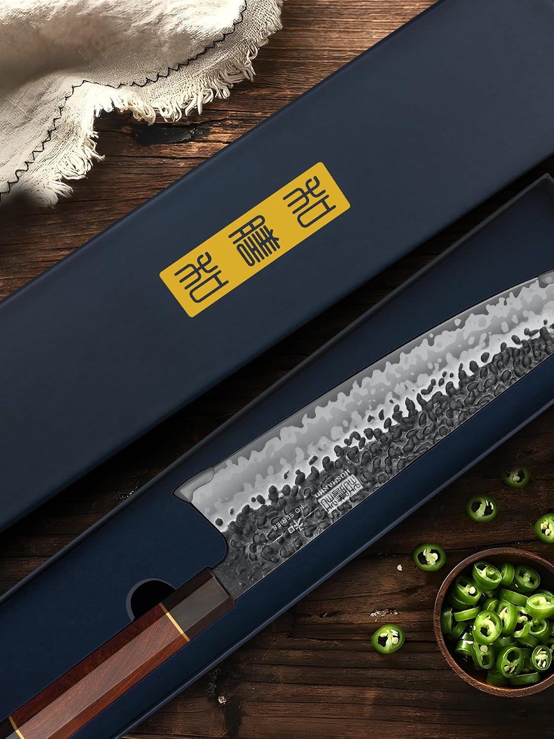 7" Nakiri Knife, Handcrafted Razor Sharp Meat Vegetable Cleaver | High Carbon Steel Asian Chopping Chef Knife, Multipurpose Vegetable Kitchen Knife with Gift Box for Men and Women