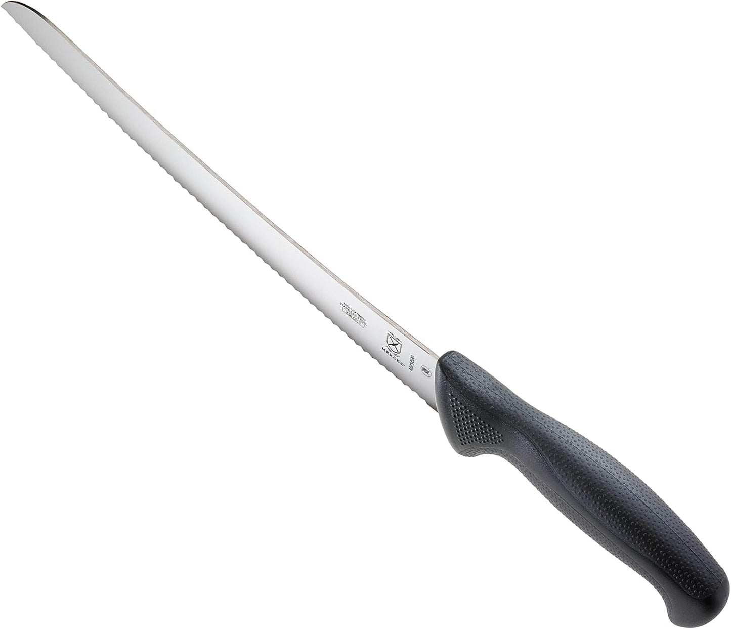 M22408 Millennia Black Handle, 8-Inch Offset Wavy Edge, Bread Knife
