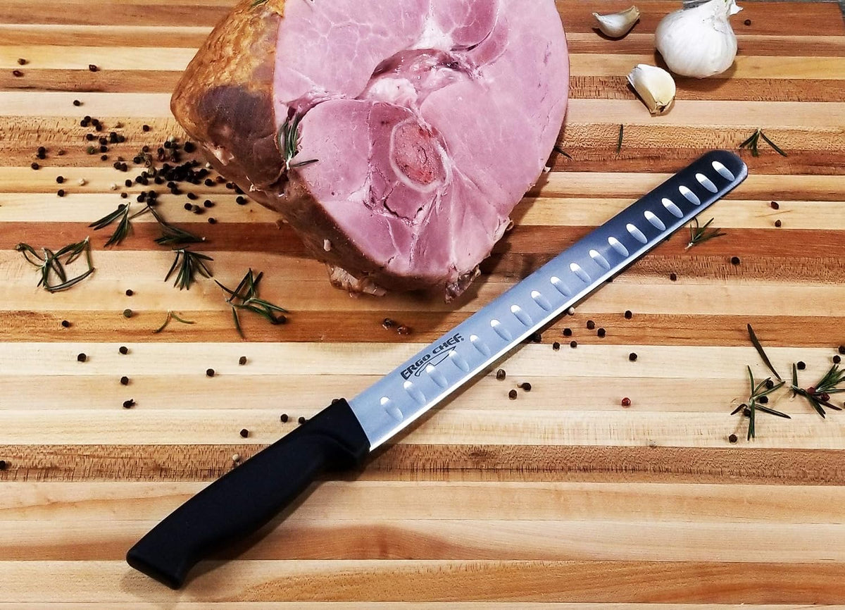 Prodigy Series 12-Inch Cimeter Breaking Knife - High Carbon Stainless Steel Butcher Knife with Curved Blade, Ergonomic Non-Slip Handle, Black
