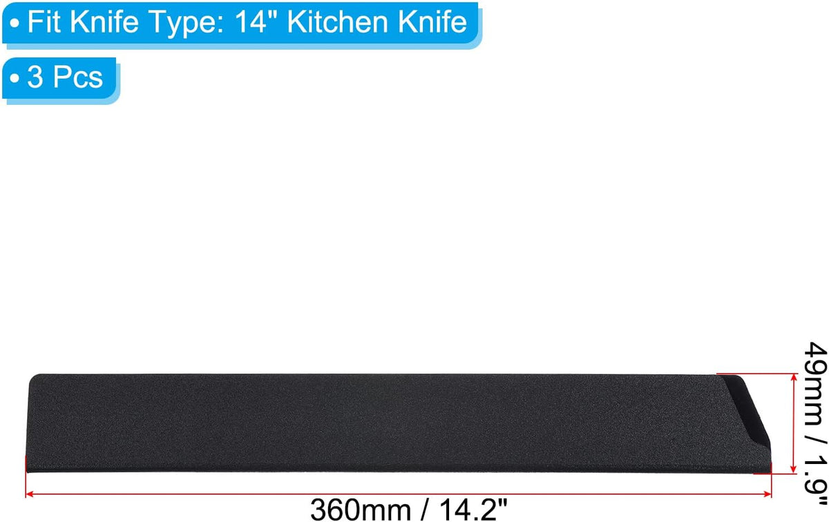ABS Knife Cover Sleeves for 8" Chef Knife, Knives Edge Guard Blade Protector Universal Knife Sheath for Home Kitchen, Black