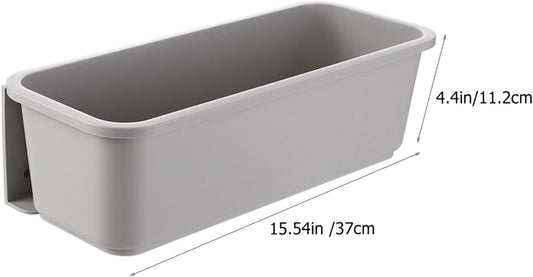 Cabinet Pull out Drawer Organizer, Gray Plastic Wall-mounted Knife Rack Storage Box for Kitchen Sink Cabinet, Space-saving Sliding Pantry Shelf for Home Kitchen