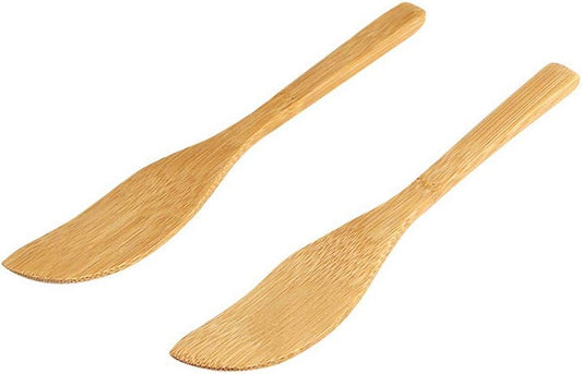 6Pcs Bamboo Butter Knife Spreader Spatula Kitchen Gadgets for Sandwich Cream Cheese Bread Bakery Cake Jam Butter Spreader Dumpling Filling Tool