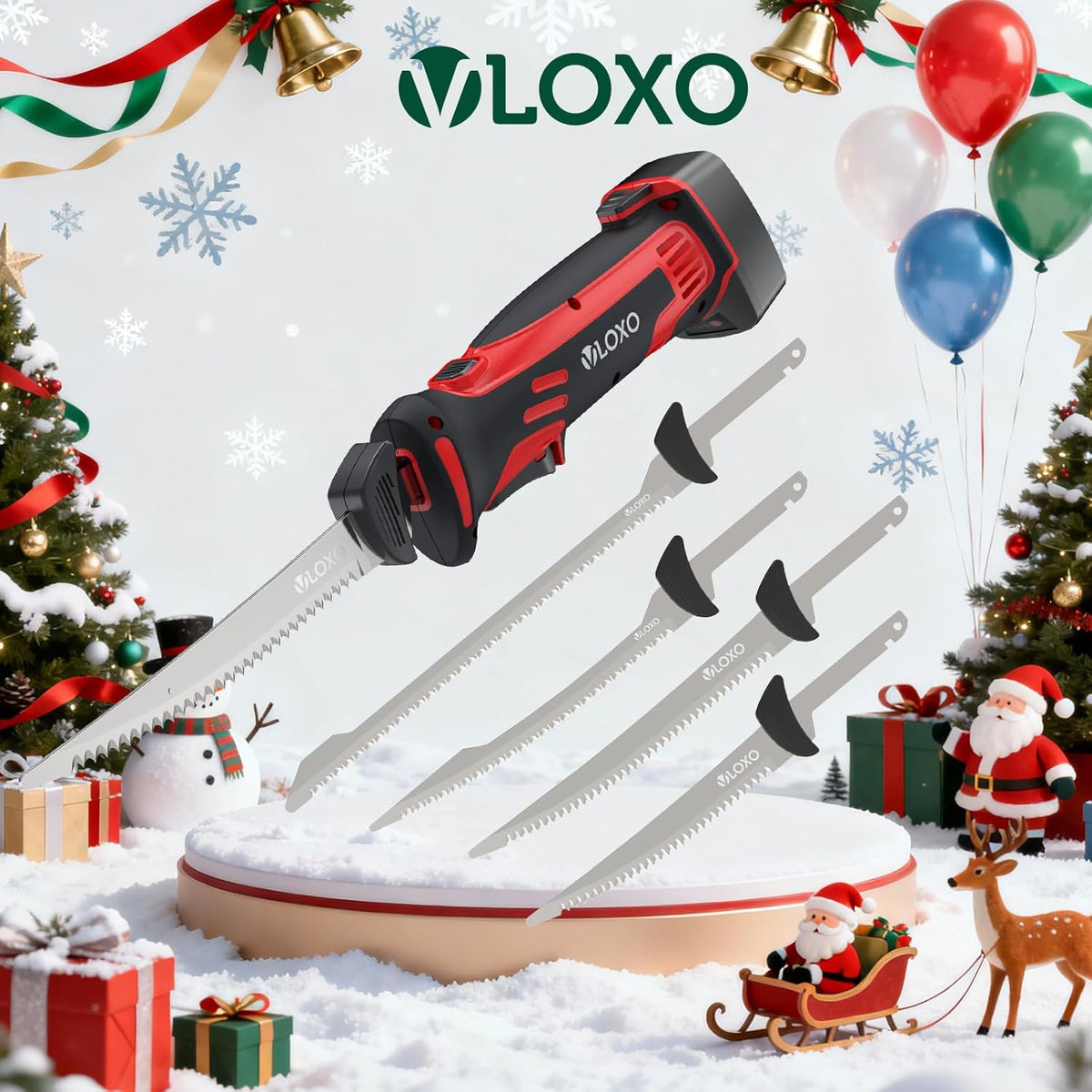 Electric Fillet Knife, Cordless Fillet Knife with 4 Stainless Steel Blades Safety Lock Non-Slip Grip Handle Storage Case Rechargeable Electric Knives for Filleting, Meat, Bread, Turkey