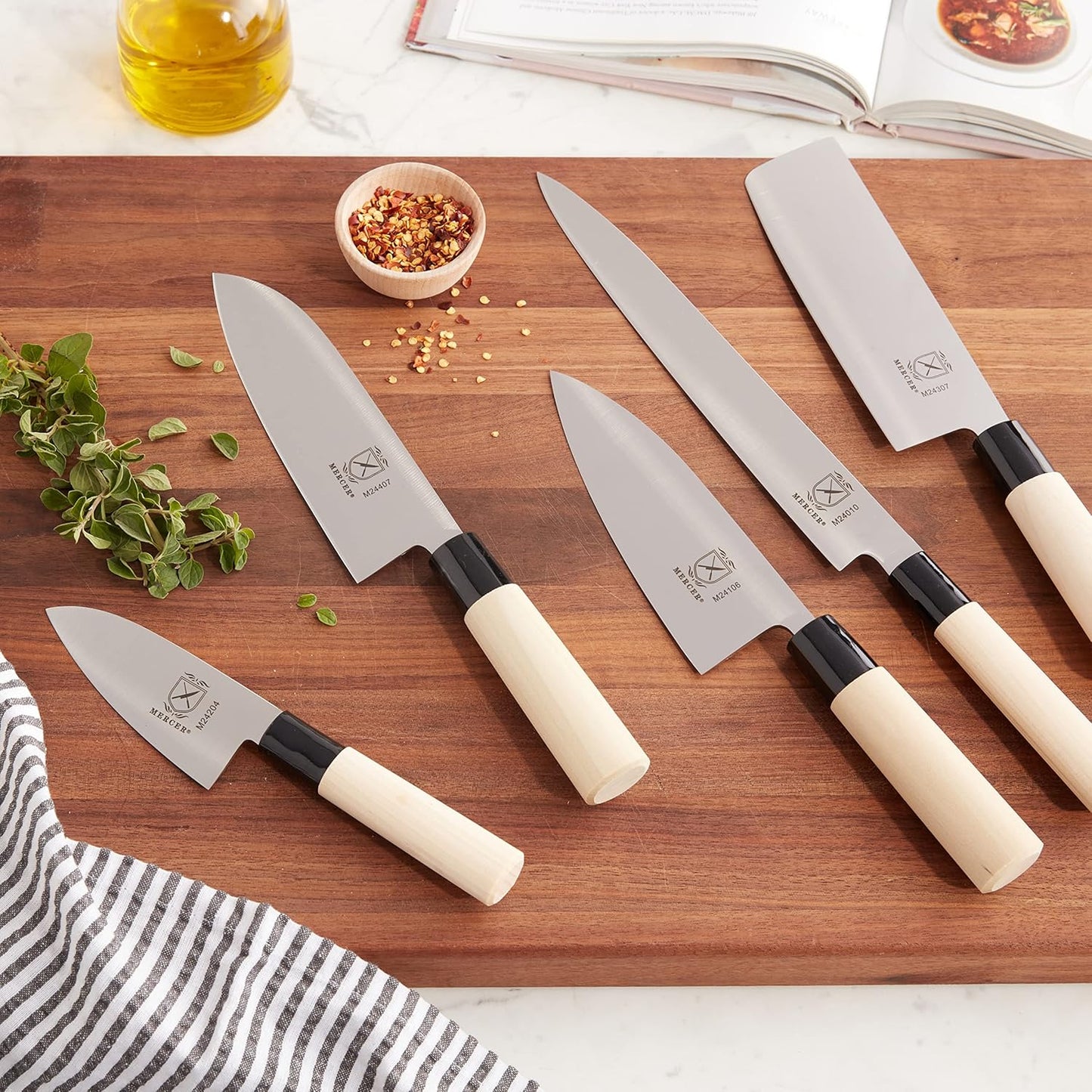 Mercer Collection | 5-Piece Asian Knife Set, One Size, Stainless