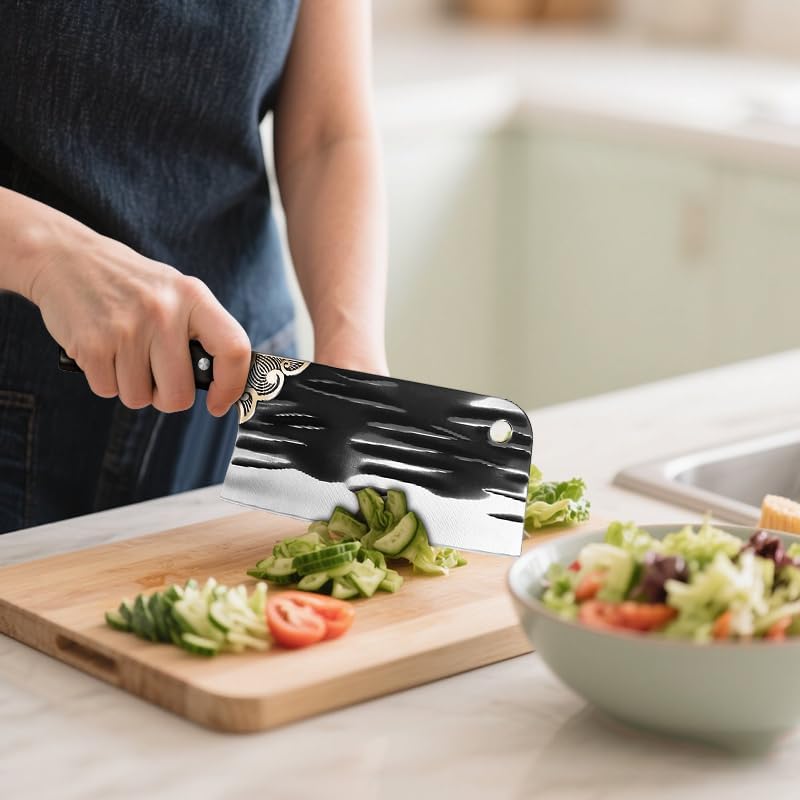 Meat Cleaver,11.4 inch Bone Chopping Cleaver, kitchenware 3Cr13 Stainless Steel for Home Kitchen & Restaurant