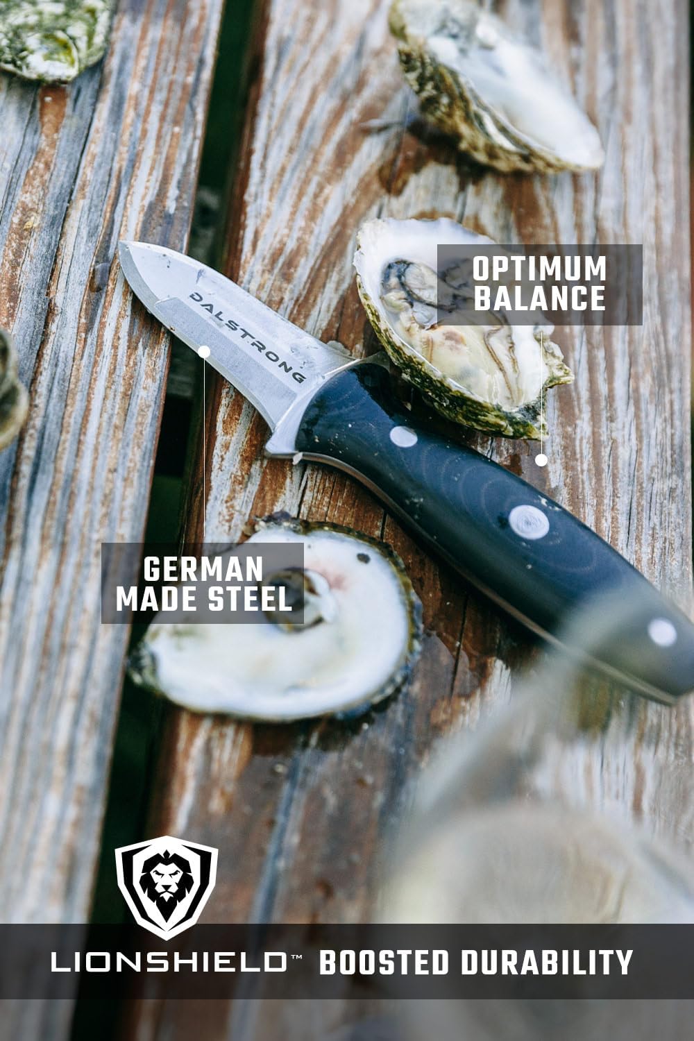 3" Oyster & Clam Shucking Knife - German Steel