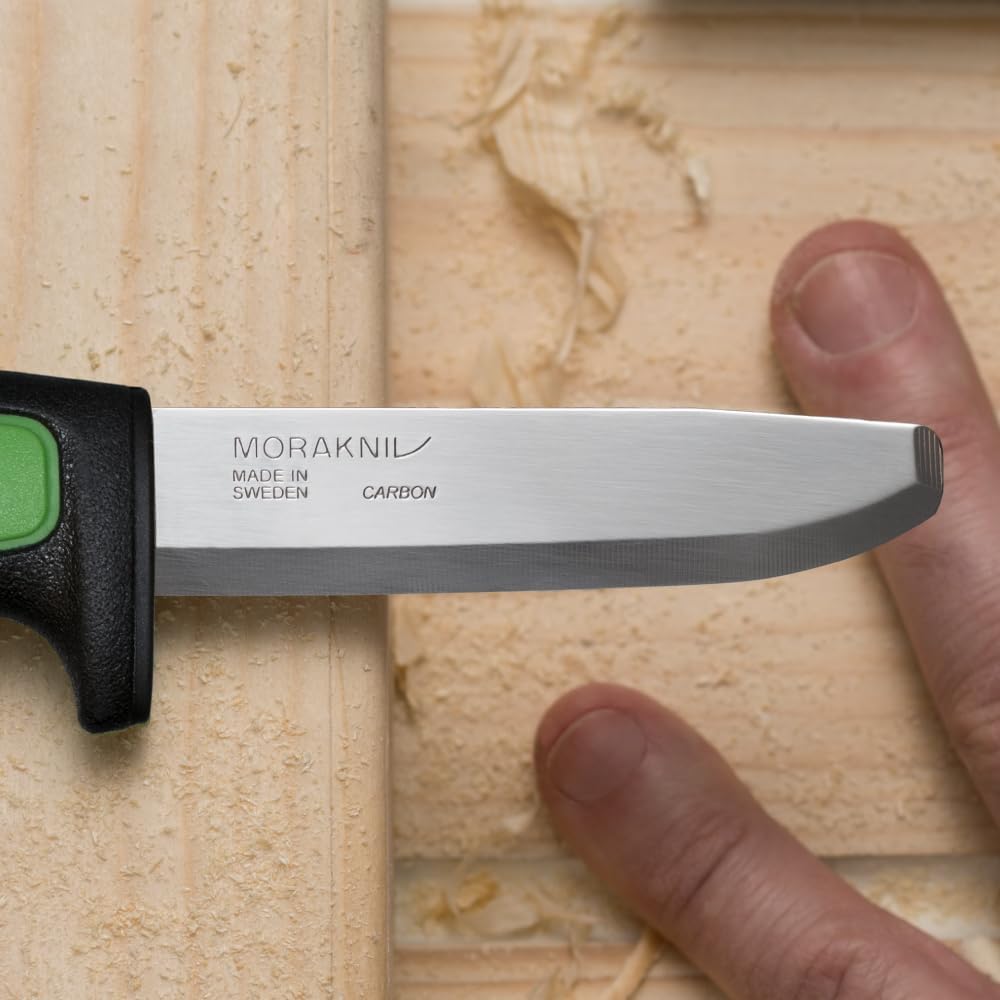 Safe Pro Carbon Steel Fixed Blade Knife with Blunt Tip