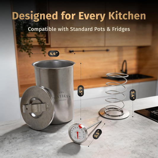 Deli Meat Press Mold for Deli Meats - Make Your Own Healthy Homemade Ham with This Stainless Steel Lunch Meat Press Maker - Our Ham Maker Includes Bonus Thermometer, Recipes and Cooking Bags