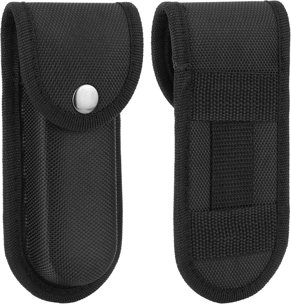 Nylon Pocket Knife Holder, Folding Knife Sheath with Snap Closure & Belt Loop, Vertical/Horizontal Knife Case for Belt, Pocket Knife Holster for Multitool, Swiss Army Knife