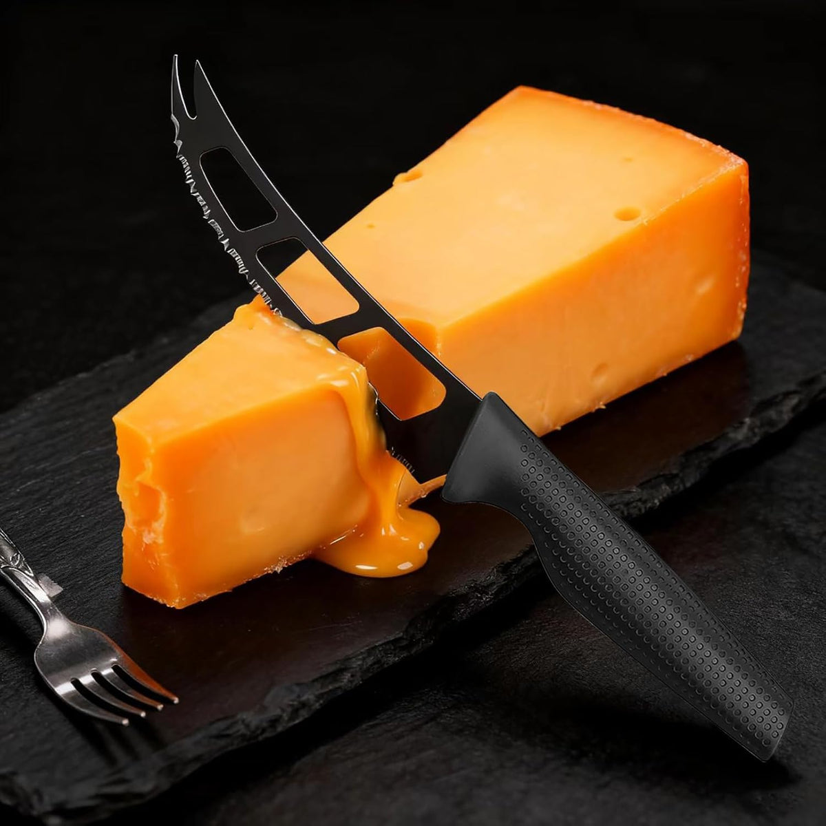 Cheese Knife, Tomato Knife, Cheese Slicer and Cutter for Block, Carving Cheese for Charcuterie Boards, Cheeseboard Handheld Slicer, 5.7" Soft & Semi Hard Cheese Knives ,Cutting for Fruits & Veggies