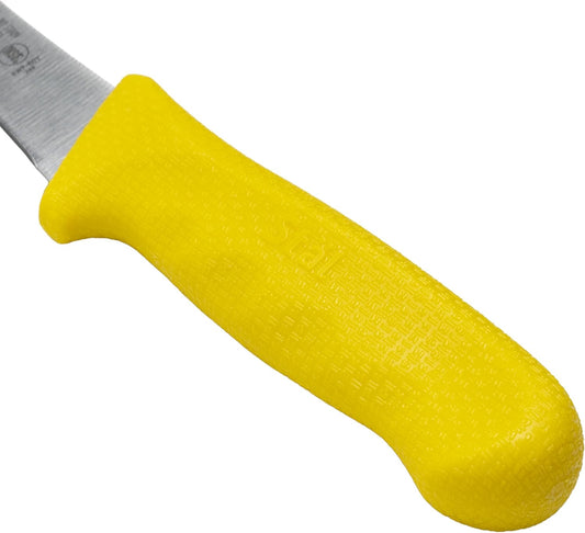 6" Commercial-Grade German Steel Boning Knife, Curved, Yellow