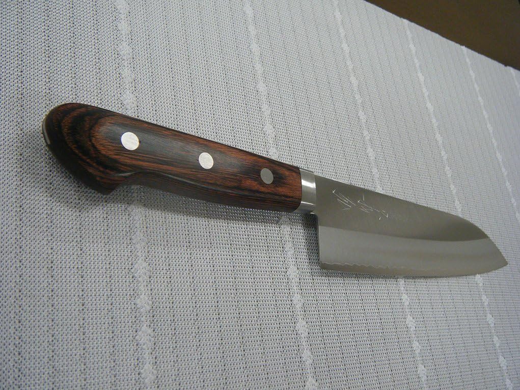 Yoshihiro Gold-embedded Knife HGW series Santoku Knife, 6.5in
