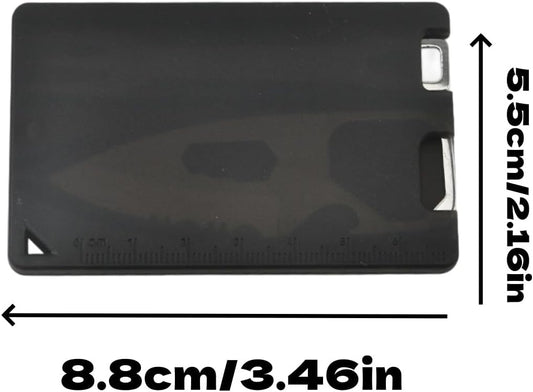 Survival Tools Multi-Function Camping Fork Card Knife with Measuring Ruler & Bottle Opener (4-in-1 Pocket Tool Kit)