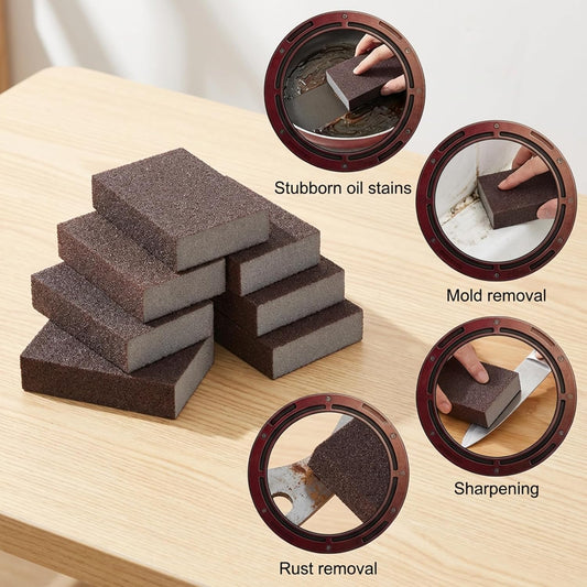 6Pcs Nano Sponge Rust Stone Pot Cleaner for Bottom of Pans Nano Scratch | Emery Magic Cleaning Sponge Emery Eraser Caspian for Kitchen Washing Sink Grill Bathroom Kitchen Cleaners Tool