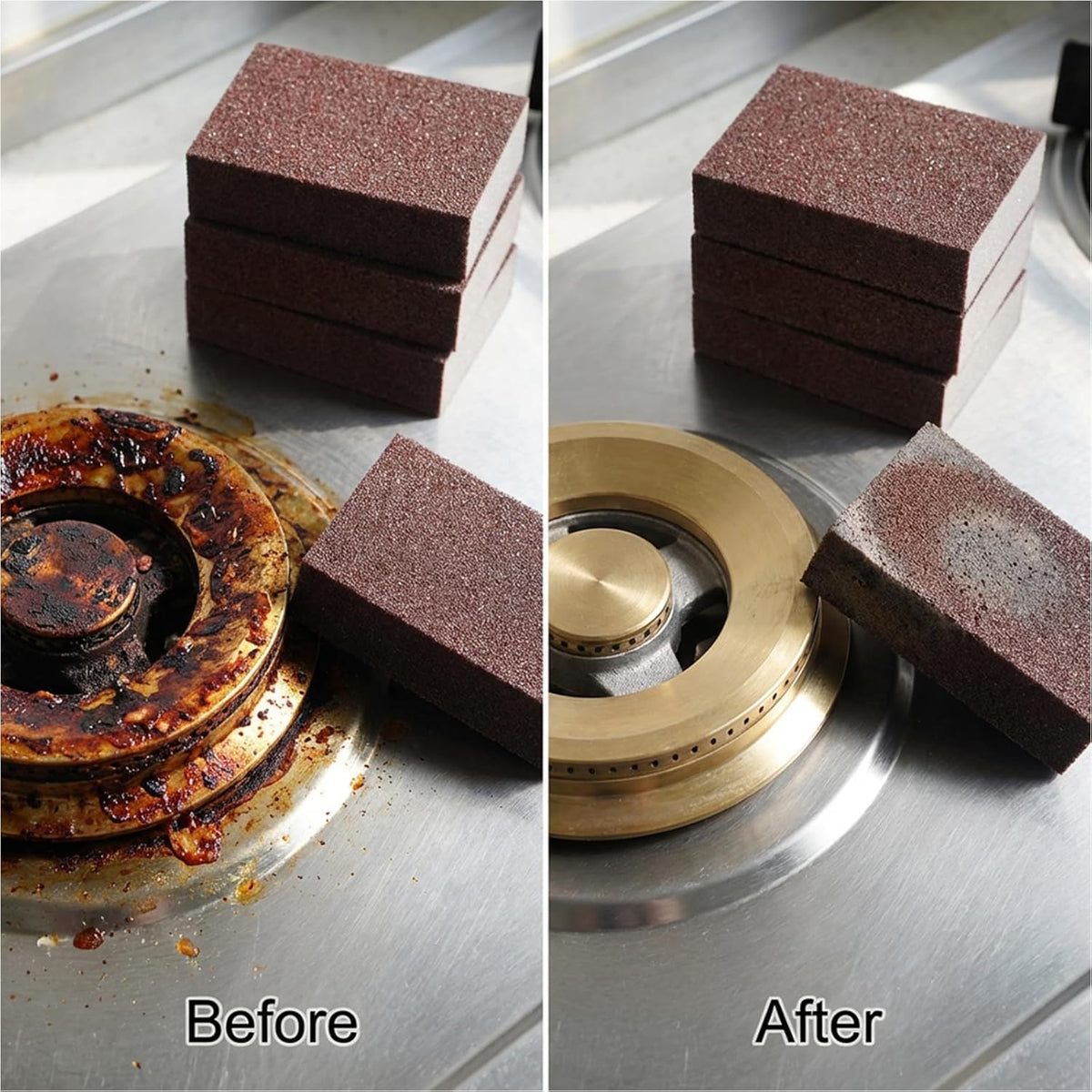 6Pcs Nano Sponge Rust Stone Pot Cleaner for Bottom of Pans Nano Scratch | Emery Magic Cleaning Sponge Emery Eraser Caspian for Kitchen Washing Sink Grill Bathroom Kitchen Cleaners Tool