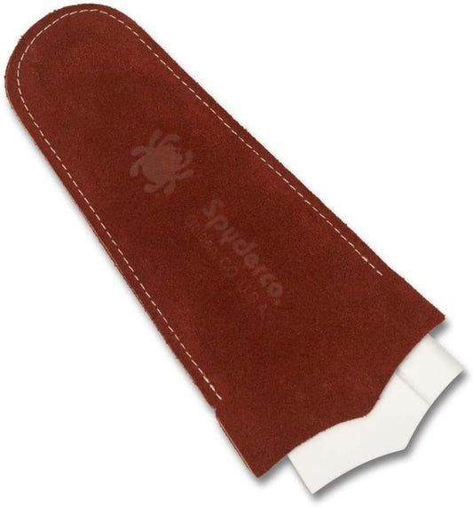 Golden Stone Sharpener, Fine Grit | Alumina Ceramic, Duckfoot Shape, Versatile Sharpening Device, Includes Suede Case, Easy Sharpening for Edges