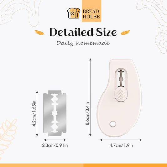 Bread Lame Sourdough Scoring Tool, Extractable & Magnetic Bread Scoring Tool, Bread Scoring Knife for Sourdough Bread Baking, Bread Scorer Tool with 5 Replaceable Razor Blades