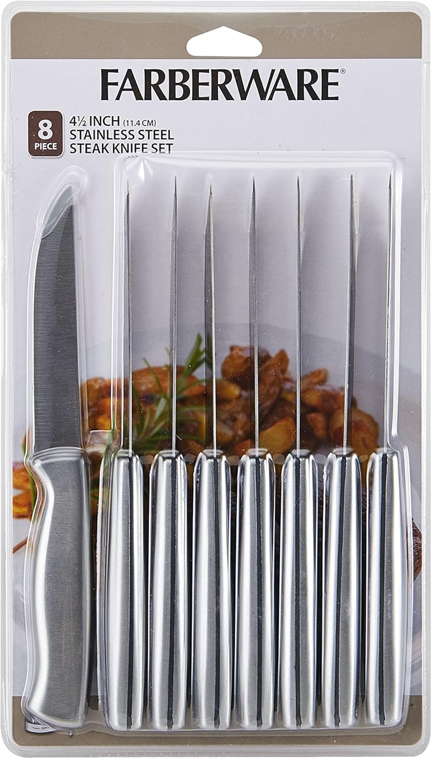 Stainless Steel Steak Knife Set, 8-Piece, Stainless Steel