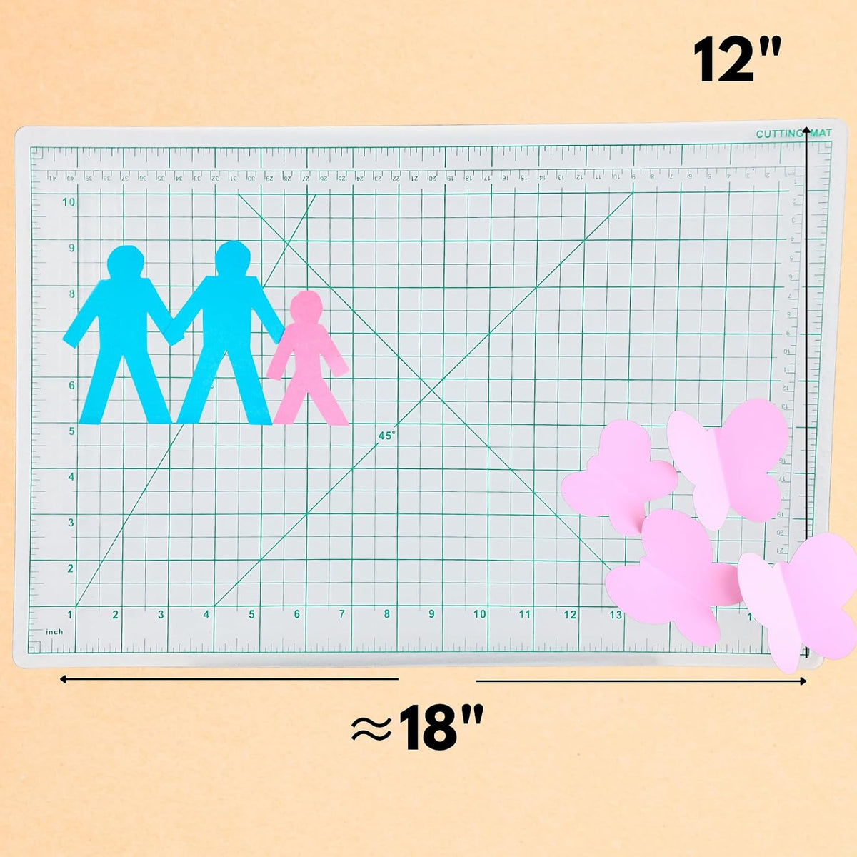 12 x 18" Clear Self Healing Cutting Mat