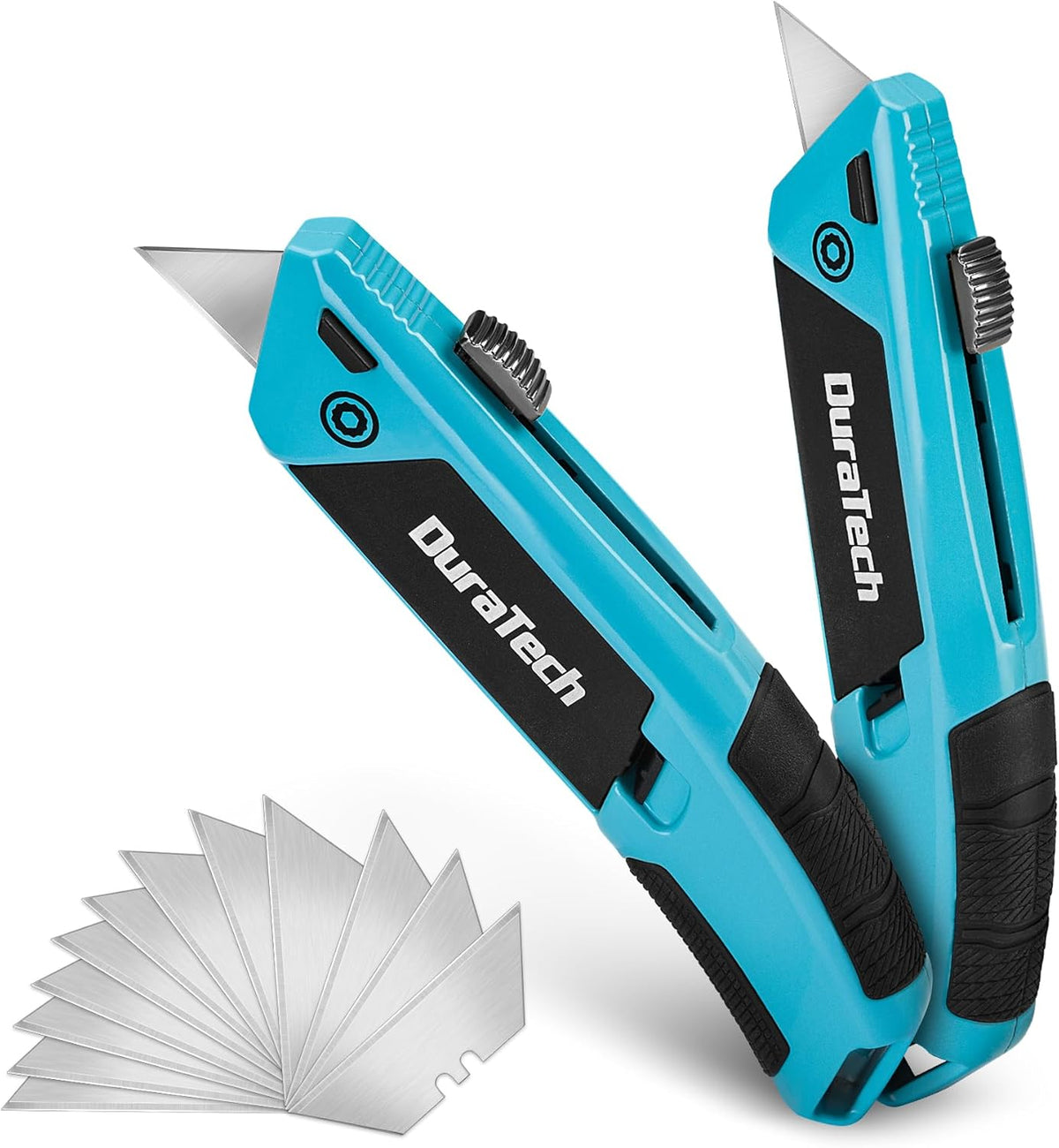 Auto-Loading Utility Knife with 6 Preloaded SK5 Blades