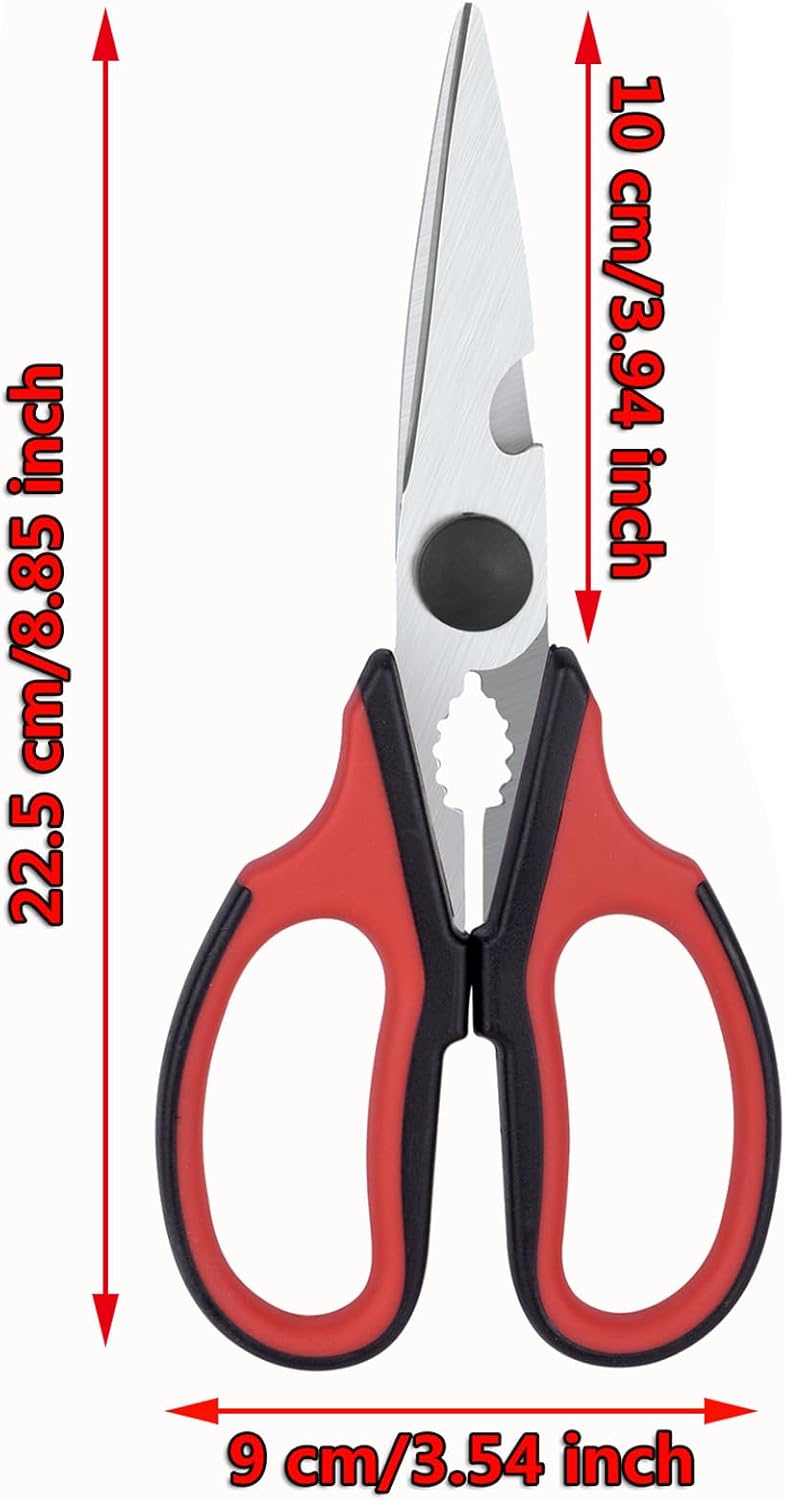 Left Handed Kitchen Scissors, Left Hand Kitchen Poultry Shears Tools | All Purpose, Heavy Duty, Stainless Steel
