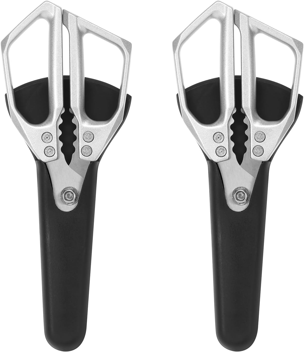 2 Pack Kitchen Scissors Heavy Duty Shears with Protective Sheath Stainless Steel Cooking Scissors Dishwasher Safe Comfort Handle Multifunctional Poultry Shear for Fish Meat Chicken Bone Walnut