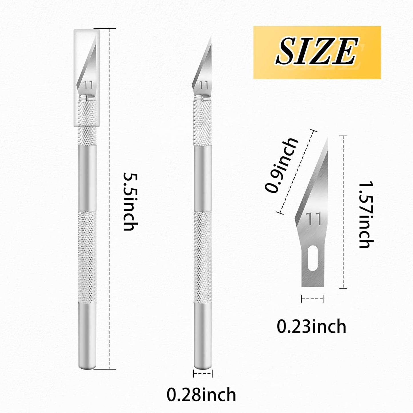 74 Pack Hobby Knife Exacto Knife with 4 Upgrade Sharp Hobby Knives and 70 Spare Craft Knife Blades for Art, Scrapbooking,Stencil