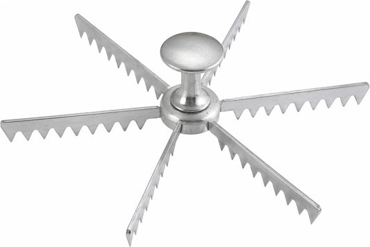 Winware Aluminum 6-Cut Pie and Cake Marker