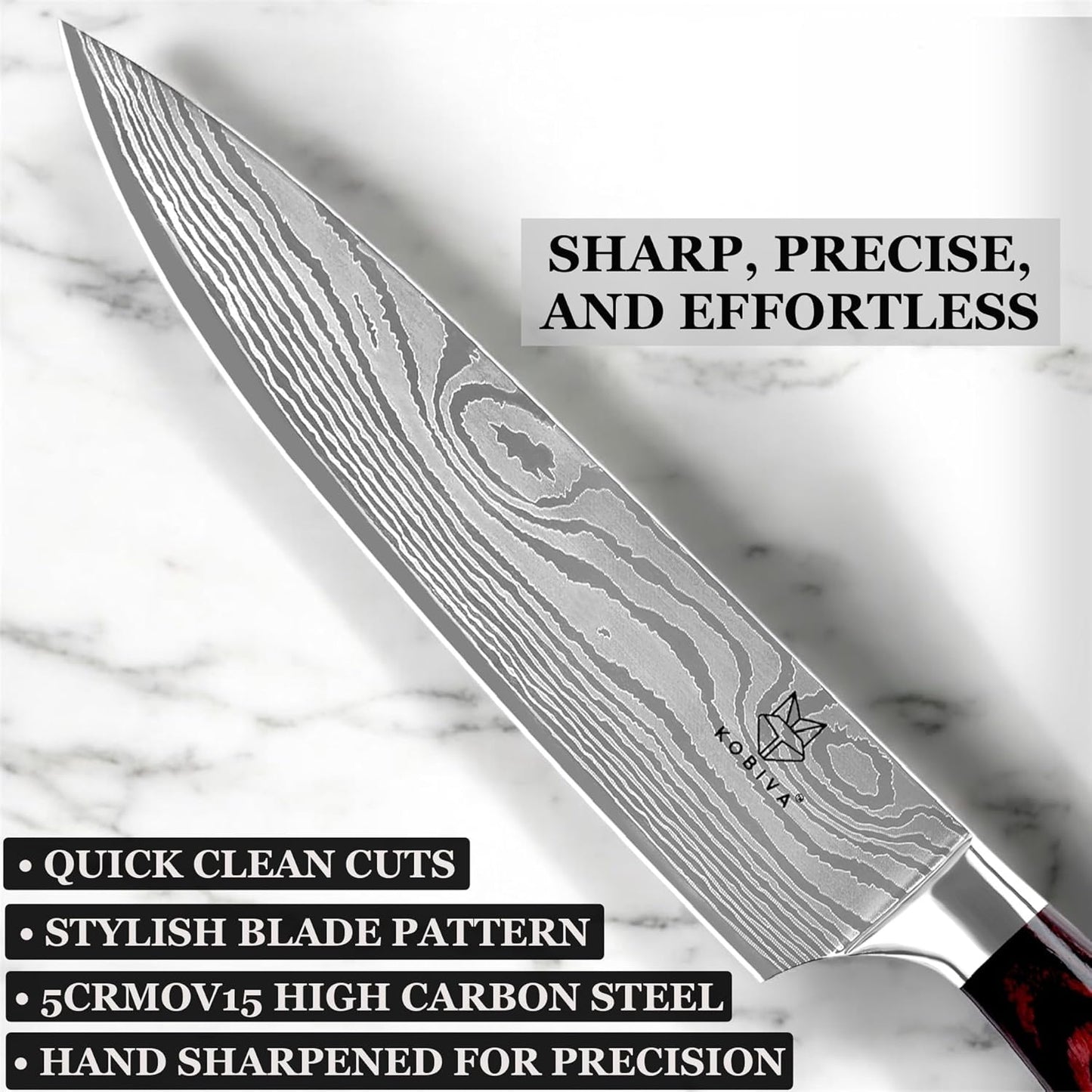Premium 10-inch Serrated Bread Knife | Razor Sharp Cutter for Homemade Bread, Sourdough & Cake | Elegant Kitchen Essential for Effortless Slicing, Damascus Steel Lasered Pattern | Kitchen Gifts