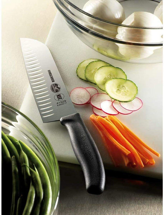 Fibrox 7-Inch Granton Edge Santoku Knife
