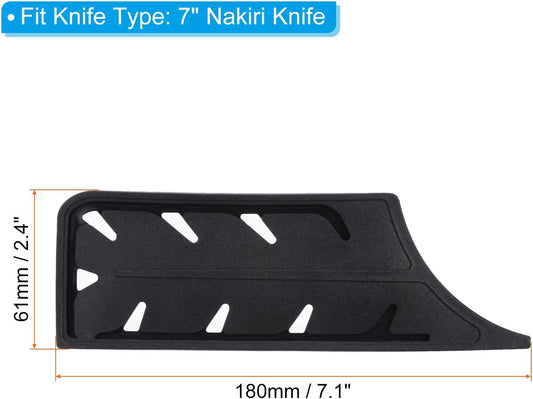 Plastic Safety Knife Cover Sleeves for 7" Nakiri Knife, 2 Pack Knives Edge Guard Blade Protector Universal Knife Sheath for Kitchen, Black