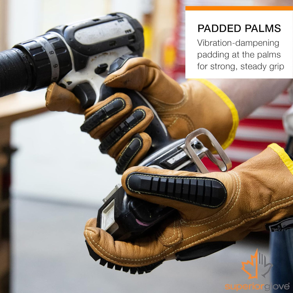 Endura Cut and Impact Resistant Leather Work Gloves – Insulated for Cold Winter Temperatures – 378KGTVB Large (Pack of 1 Pair)
