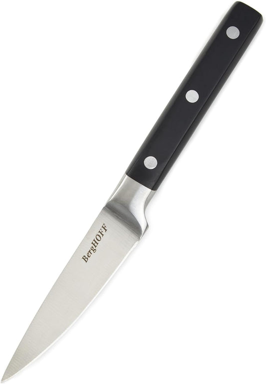 DiNA Gene Stainless Steel Paring Knife, 3.5in, Sharp Garnish Tool | Full Tang Triple Riveted Ergonomic Handle, Vegetable Peeling & Fruit Slicing Knife, Lightweight Kitchen Utility, 1 Piece