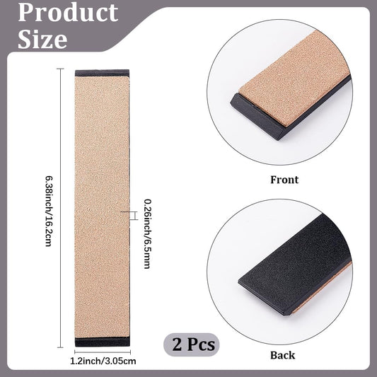 Cowhide Leather Strop Sharpening Stone Genuine Leather Sharp Edges Strop Rectangular Stropping Honing Strop Sharpener Polishing Woodcarving Tools for Knife Sharpening Polish