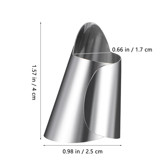 4Pcs Finger Protector Guard Set Stainless Steel Nail Cover Adjustable Kitchen Tool for Peeling Cutting Shelling