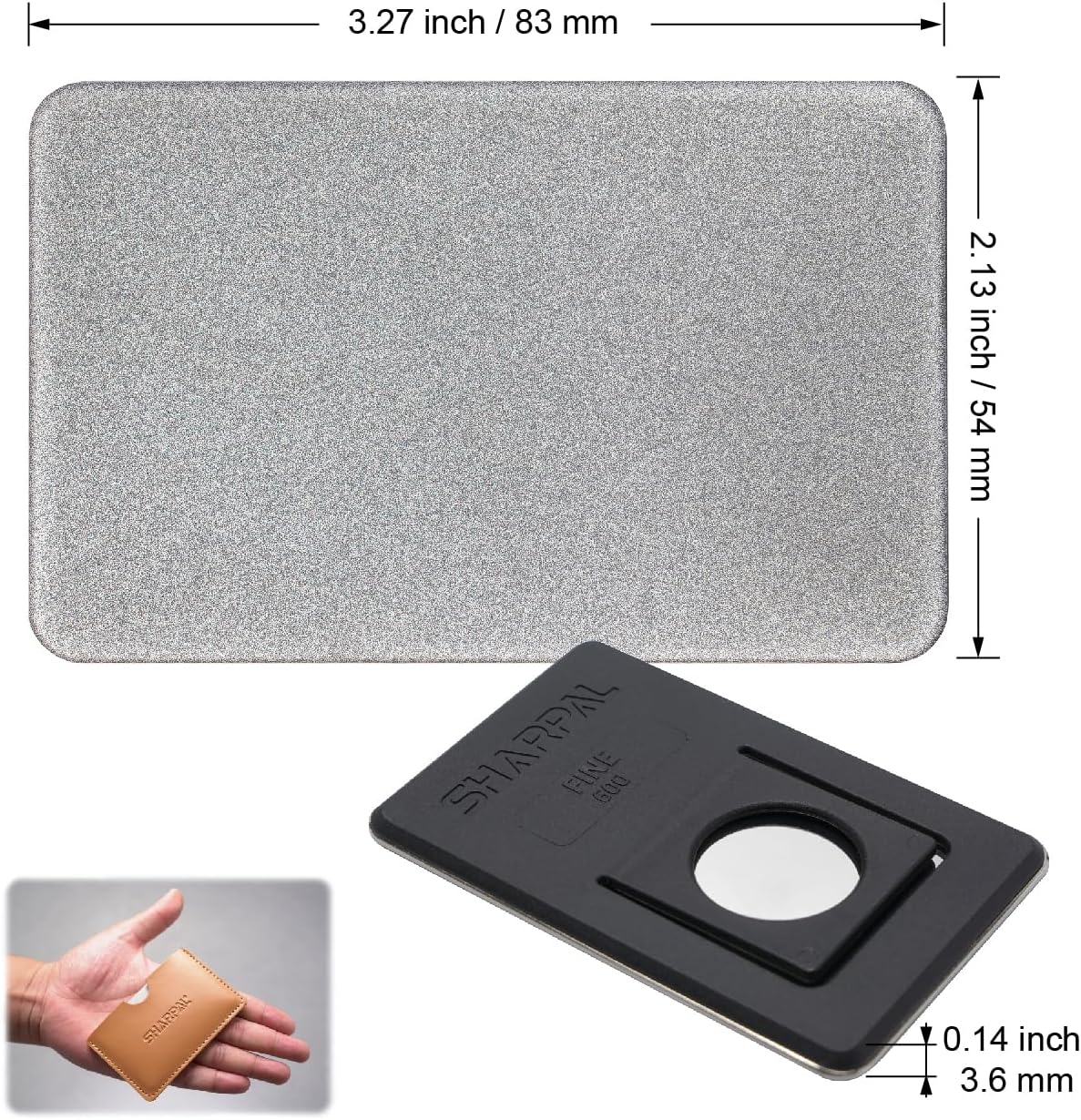 113N Credit Card-Sized Diamond Sharpening Stone, Coarse 325 Grit | Pocket Knife & Tool Sharpener, Portable and Convenient, On-the-Go Use