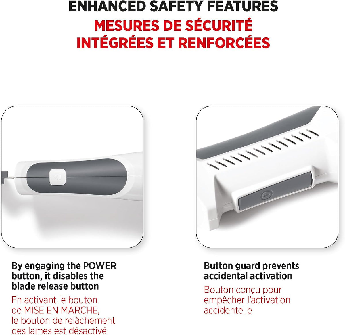 Electric Knife with Offset Blades Precision Slicing Enhanced Safety Ergonomic Handle