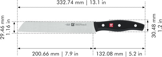 Twin Signature 8-inch Bread Knife, Cake Knife, Razor-Sharp, Made in Company-Owned German Factory with Special Formula Steel perfected for almost 300 Years, Dishwasher Safe, Black