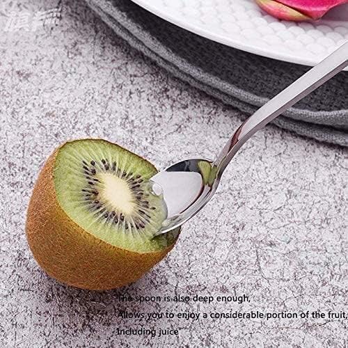 2Pcs Grapefruit Spoon Stainless Steel Fruit Spoon,Stainless Steel Spoon,Dessert Spoons,Serrated Edge Ice Cream Scrape Cut Spoons For Fruit Dessert Cheese Vegetables Kitchen Tool with Non-stick Plating