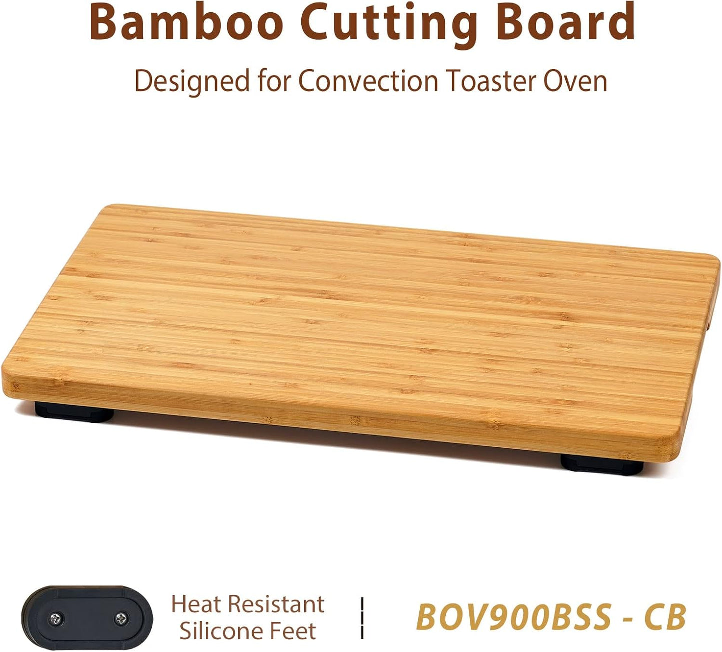 Cutting board Compatible with Breville BOV800XL/845BSS/860BSS Smart Oven Air Fryer, Accessories for Countertop Convection Oven, Heat Resistant Silicone Feet, Creates Storage Space, Protects Cabinets