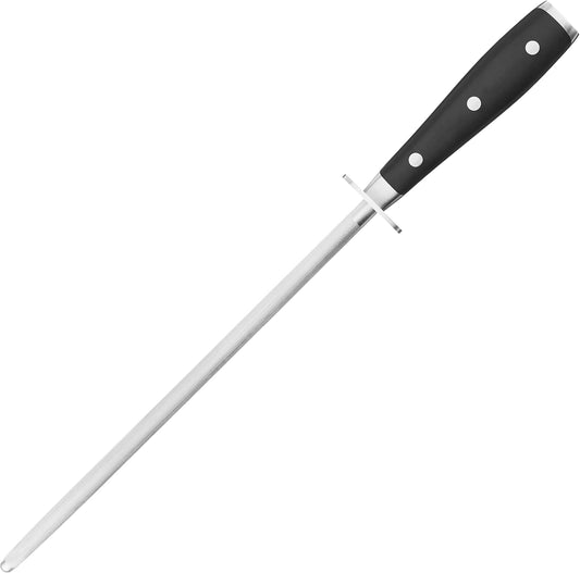 Wusthof Classic IKON Honing Steel, 10 inches, Black