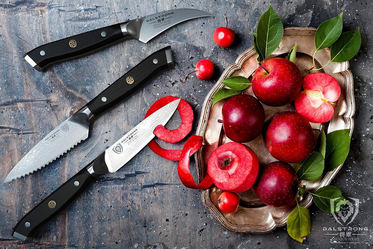 3-Pc Paring Knife Set - AUS-10V Damascus