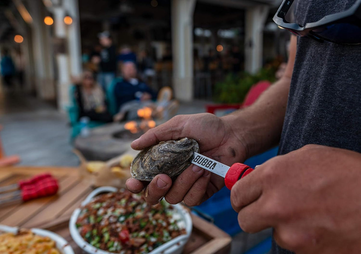 Shucking Knife - Oyster Shucking Knife with 2.5" Stainless Steel Curved Tip Blade with Non-Slip Grip Handle
