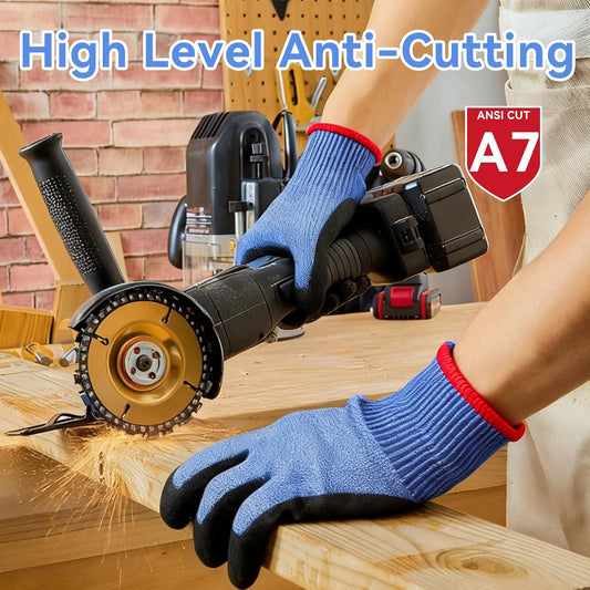 Cut Resistant Gloves for Men – Abrasion Resistance, Non-Slip Safety Cut Gloves for Industrial, Kitchen
