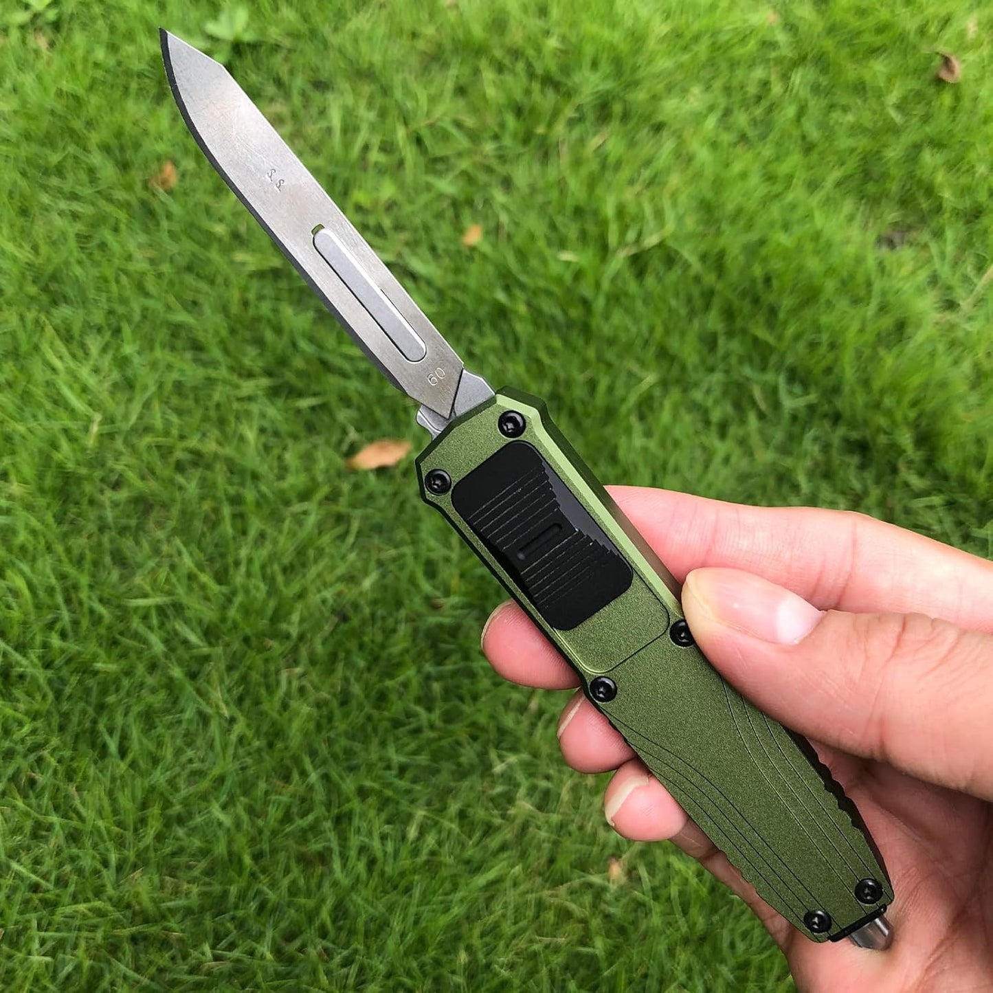 Utility Knife, EDC Retractable Scalpel Knife | Cool Auto Retractable Utility Knife, Automatic Box Cutter with 10PCS #23 and 3PCS 0.4mm thick #60 Scalpel Blades