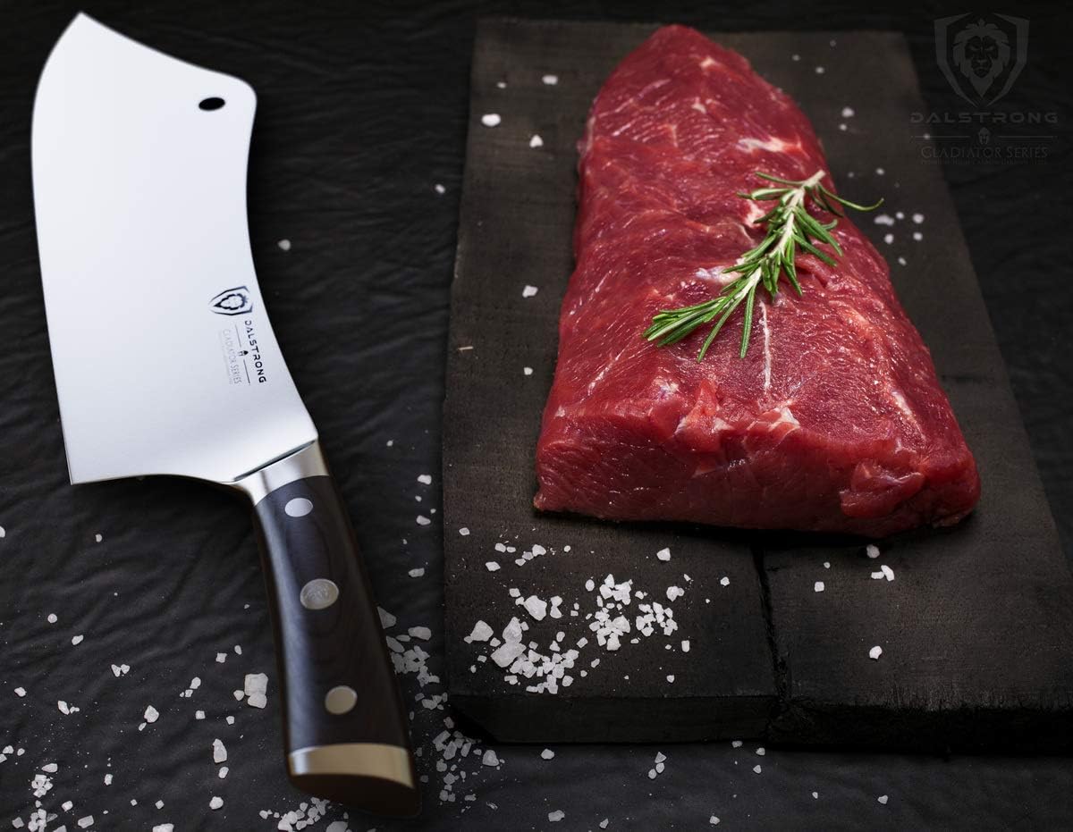 Crixus 8" Chef and Cleaver Knife - German HC Steel