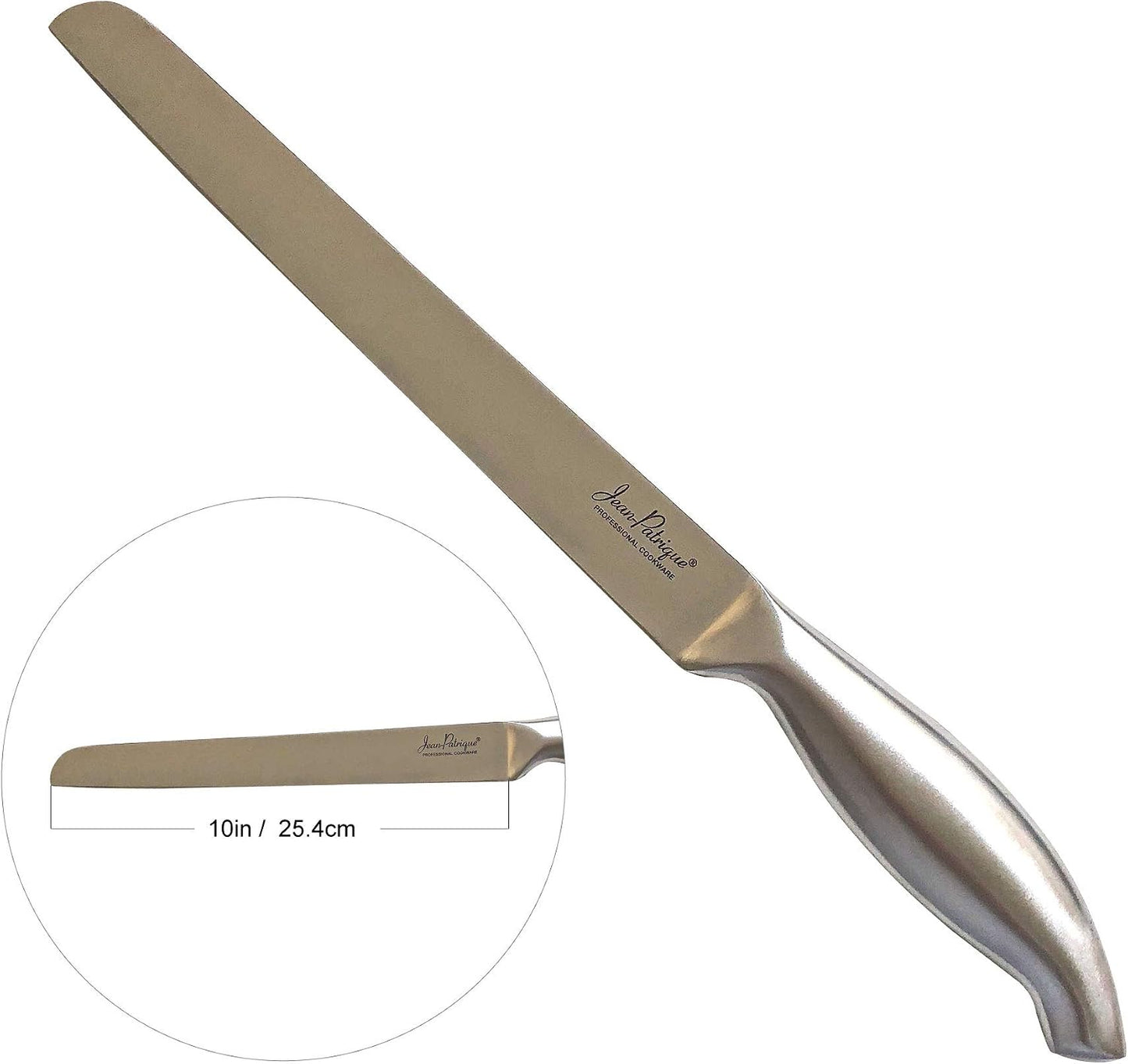 Stainless Steel Chopaholic Chef Ham & Salmon Slicer | Sharp Professional Kitchen Meat and Fish Carving Knife - 10"