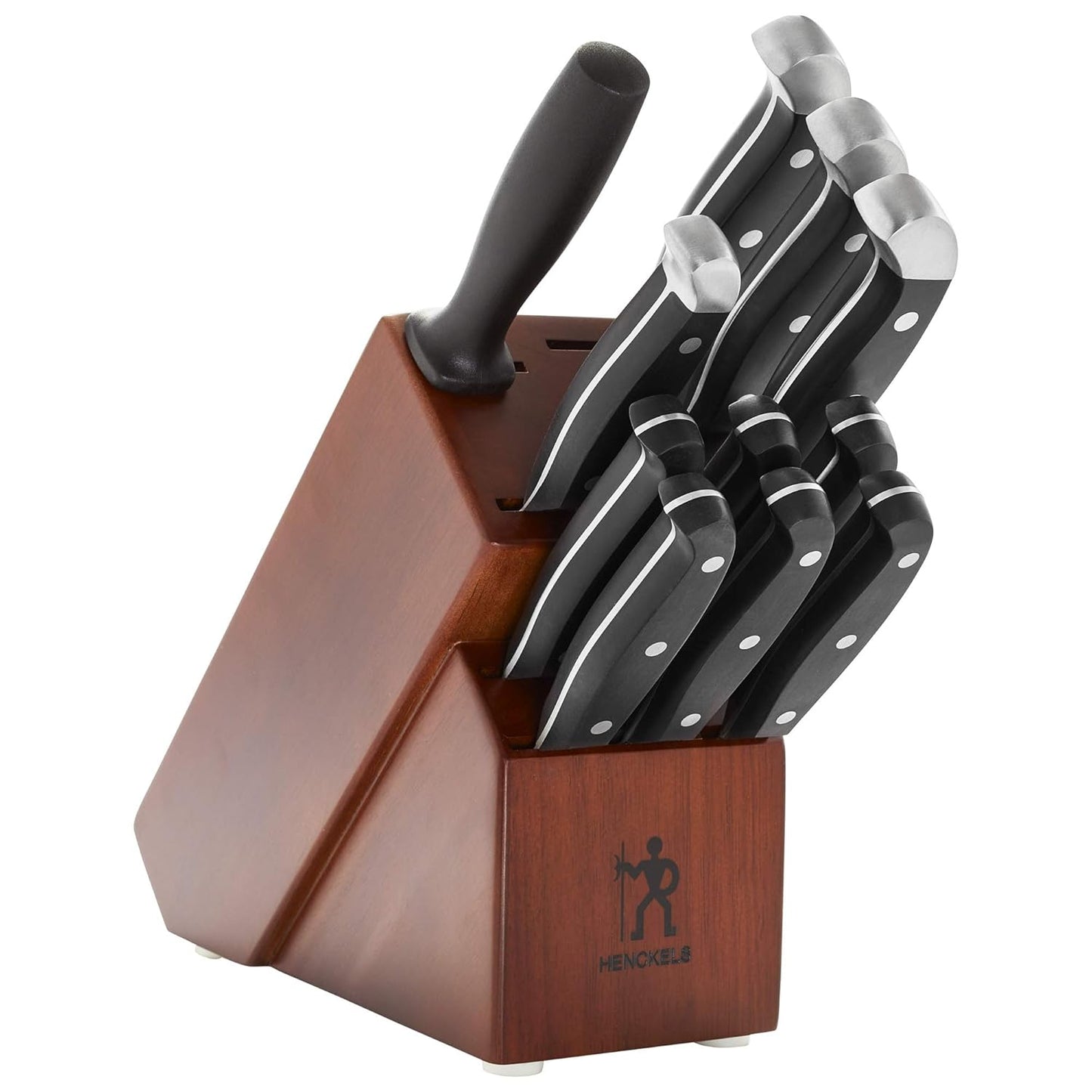 Premium Quality 15-Piece Knife Set with Block, Razor-Sharp, German Engineered Knife Informed by over 100 Years of Masterful Knife Making, Lightweight and Strong, Dark Brown