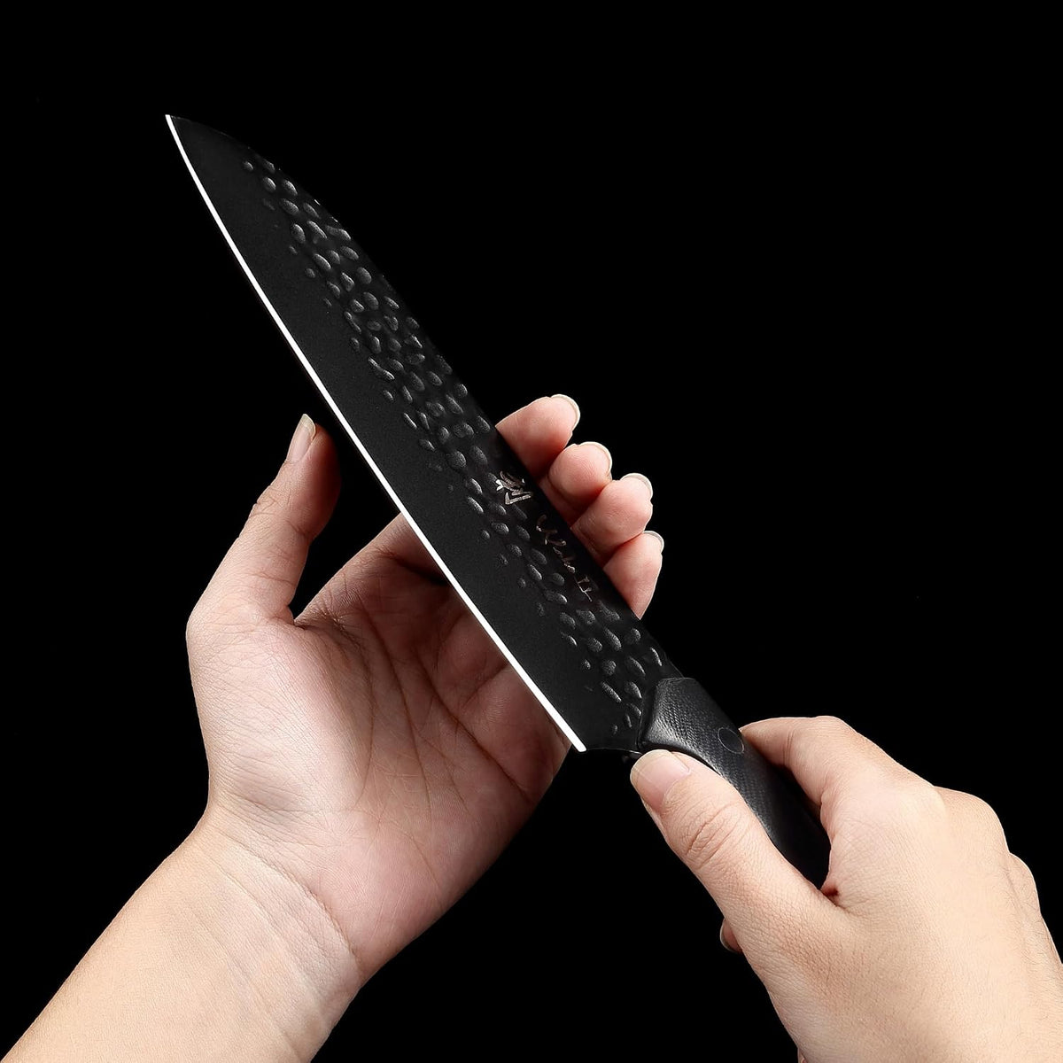 Yugen Nakiri Knife – 7.1-Inch Professional Japanese Vegetable Knife | 5Cr15MoV Stainless Steel Blade with Black Titanium Coating | Ergonomic G10 Handle | Premium Kitchen Knife in Gift Box
